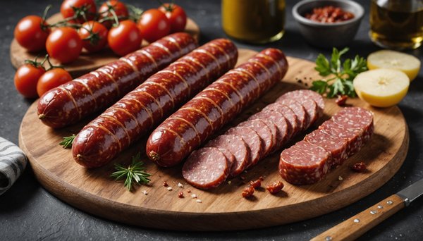 Authentic french saucisson and chorizo for charcuterie lovers
